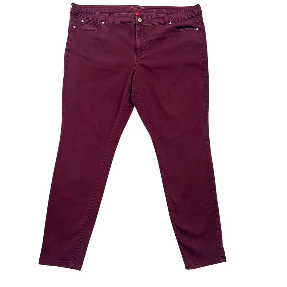 Jennifer Lopez Womens Skinny Deep Purple Jeans Size 22W